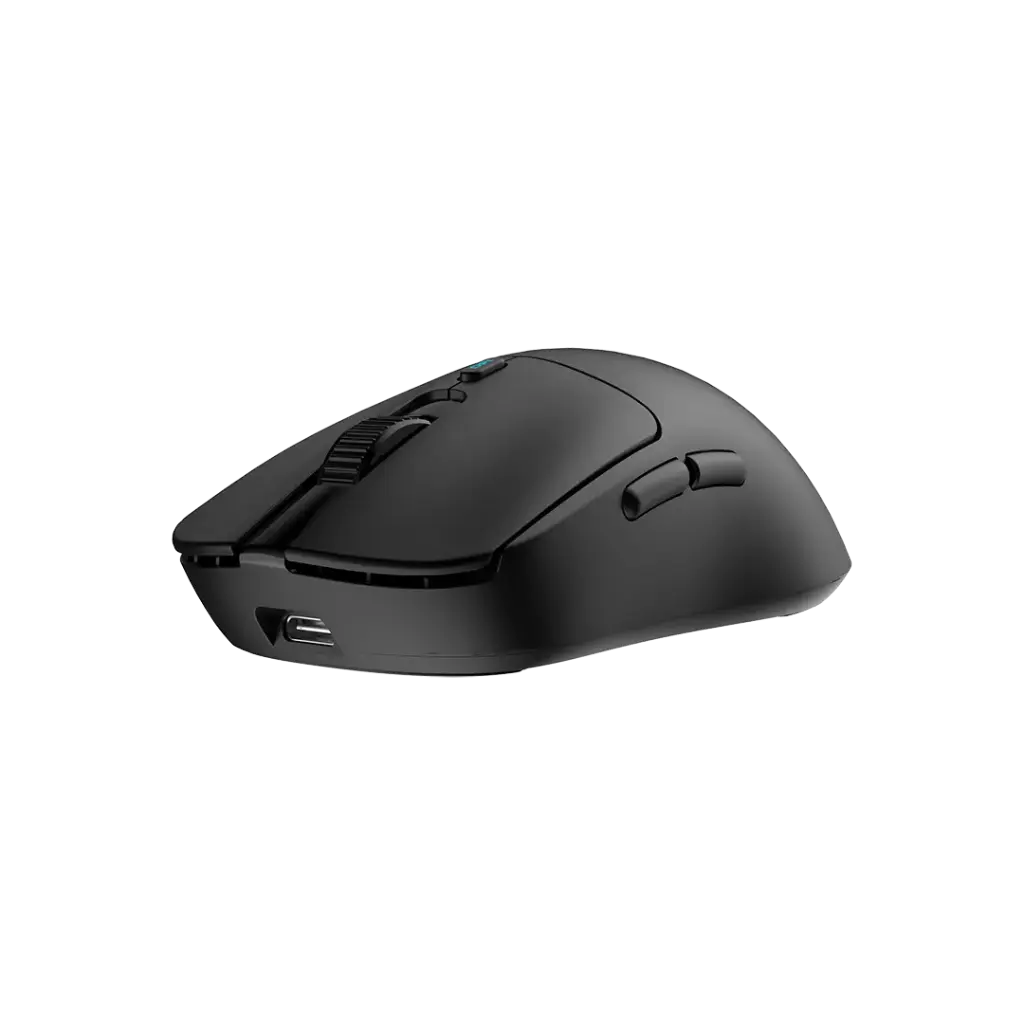 Porodo Gaming Mouse Wireless 12000 DPI, PAW3311 Optical Sensor with Tri-Mode 2.4G/USB-C Wired/Bluetooth PDX324 - Black