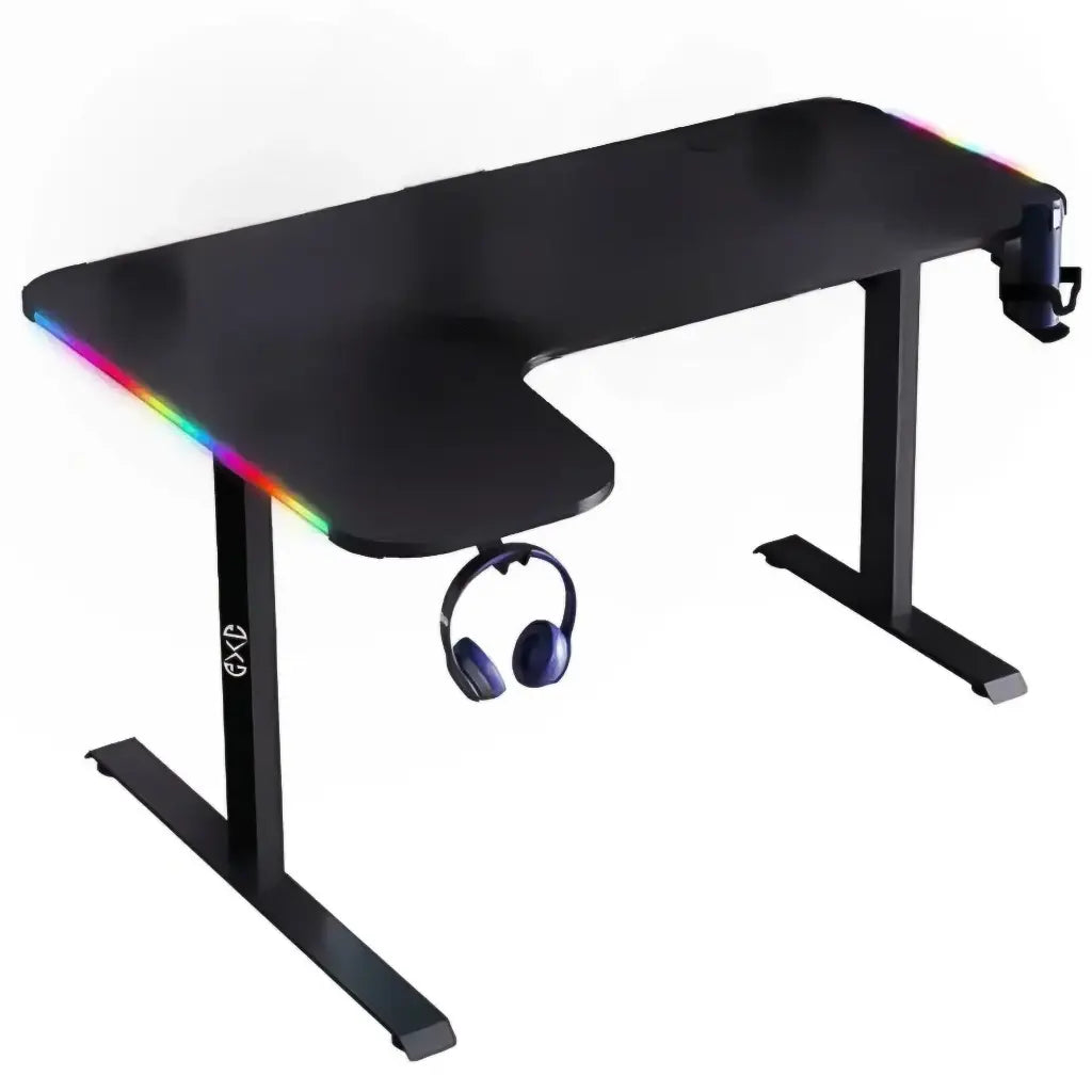 Gaming Desk GXG BLACK L Shaped Left L-(160)-RGB-L-B, 160X60X100cm
