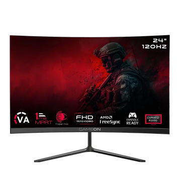 GAMEON Curved Gaming Monitor 24" 120Hz, 1ms, FHD, HDMI 2.1 GOC24F120VA