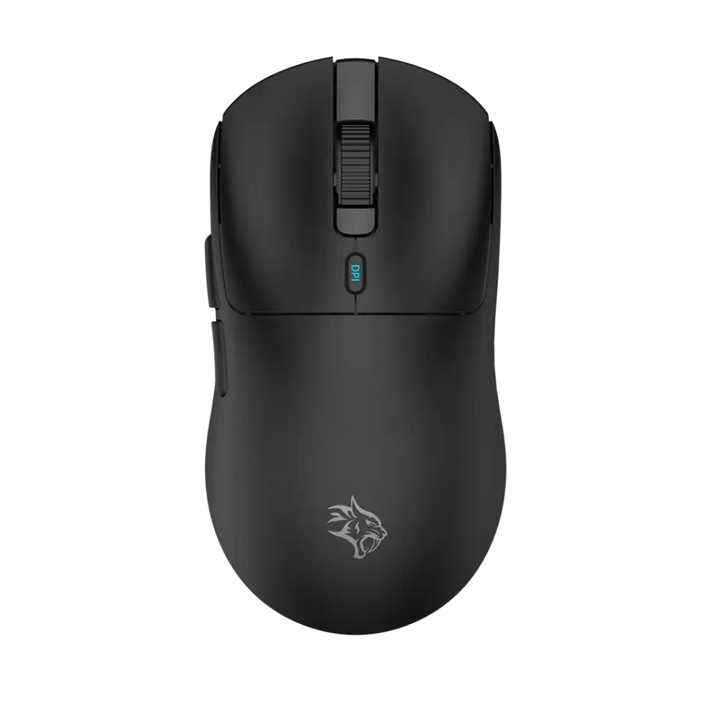 Porodo Gaming Mouse Wireless 12000 DPI, PAW3311 Optical Sensor with Tri-Mode 2.4G/USB-C Wired/Bluetooth PDX324 - Black