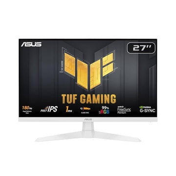 ASUS TUF WHITE 27" 180Hz, Fast IPS, 1ms (GTG), FreeSync Premium™ G-Sync Gaming Monitor VG279Q3A-W