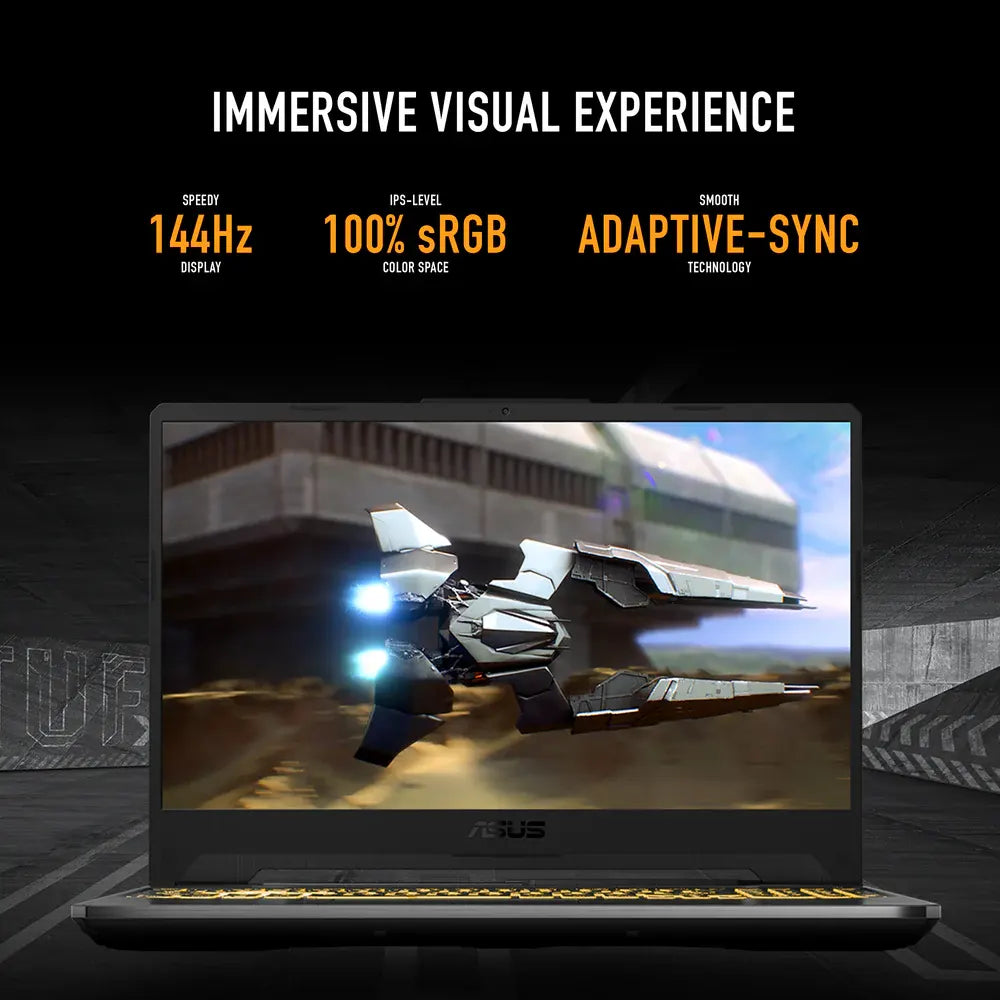 ASUS TUF A15 Gaming Laptop 15.6" FHD 144Hz, AMD Ryzen 5 7535HS, 16GB RAM, 512GB SSD, RTX 3050 4GB, English – Arabic Keyboard, Windows 11 Home, Black – FA506NC-HN003W
