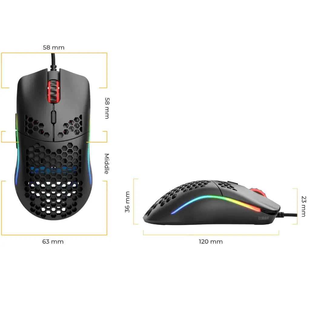 MOUSE GLORIOUS MODEL O- MINUS Glossy BLACK