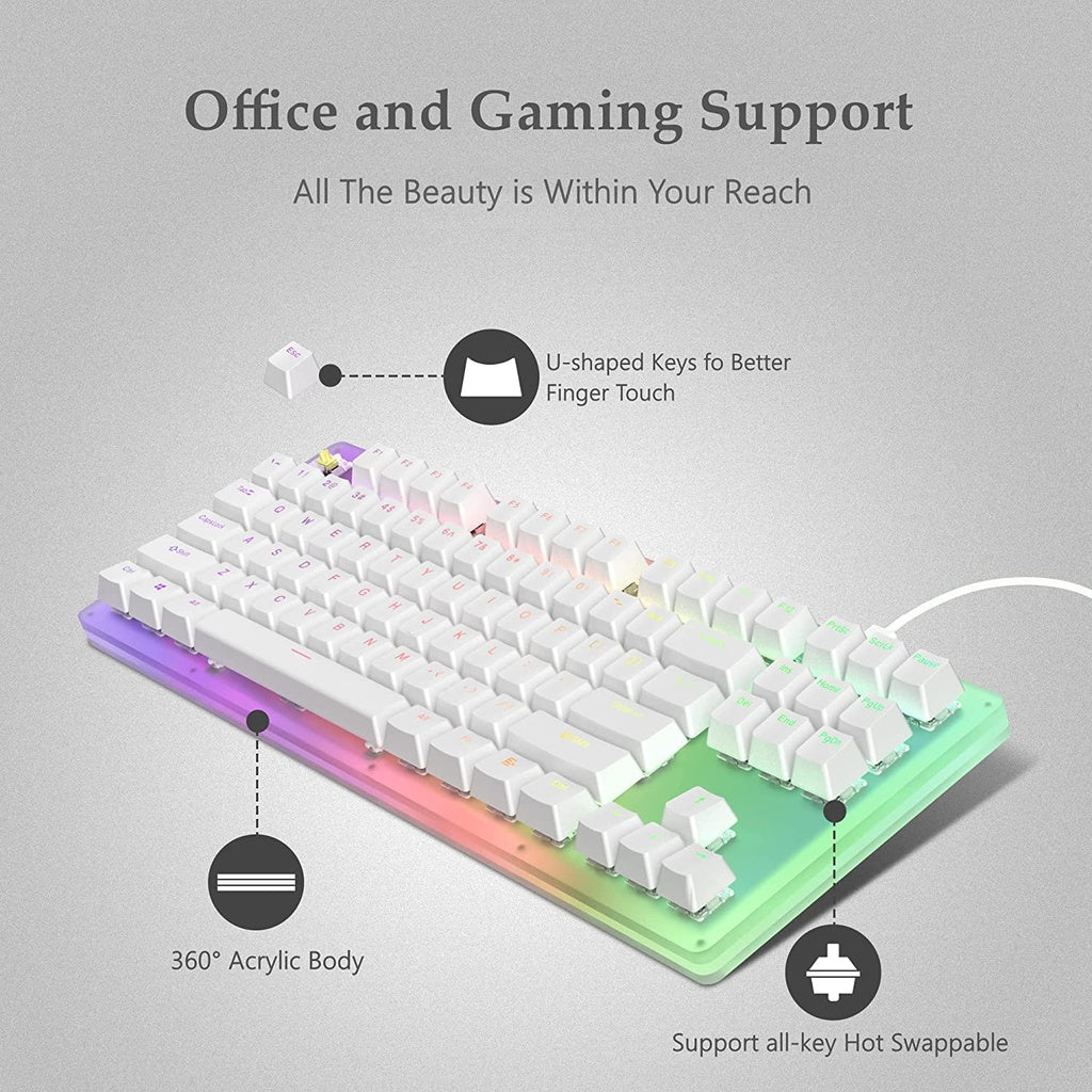 WOMIER K87 GAMING KEYBOARD RGB (87KEYS)